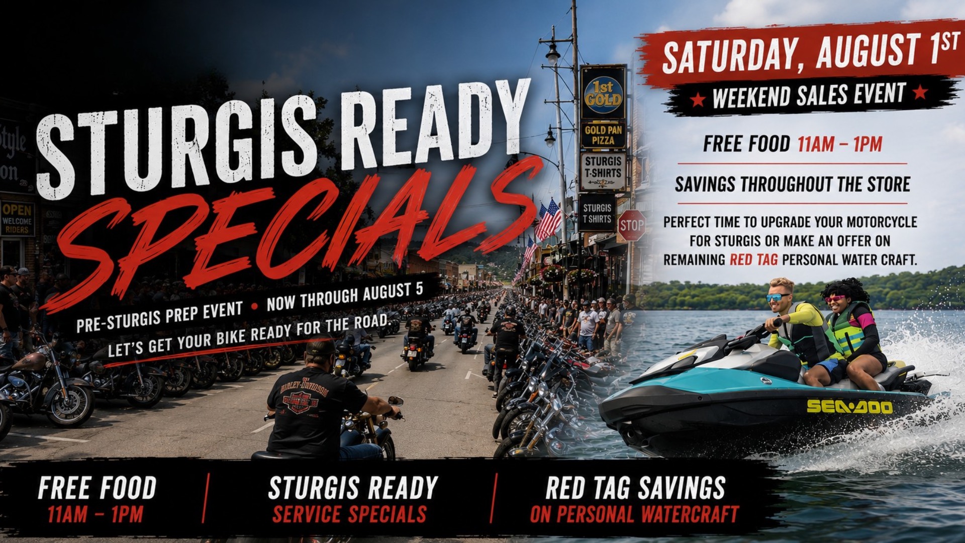Sturgis Ready Specials — Weekend Sales Event, Saturday August 1