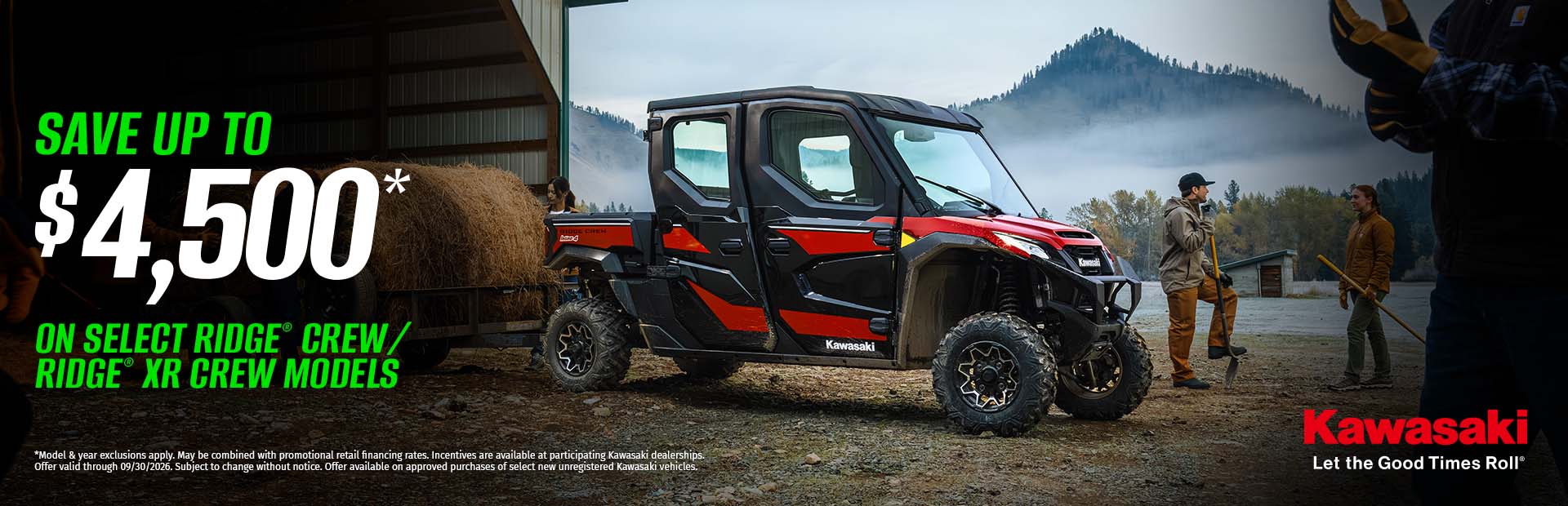 Kawasaki Ridge Crew — Save up to $4,500